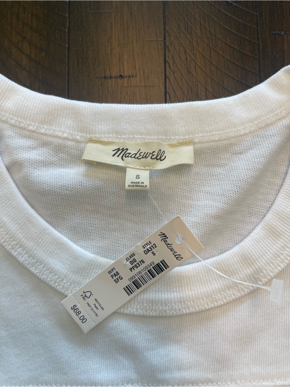 Madewell NWT Relaxed Crewneck Graphic 64 Tee in White And lavender/blue OA312 - Picture 8 of 10